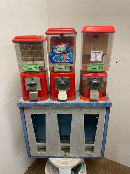 3er Komplett Set Kaugummiautomaten